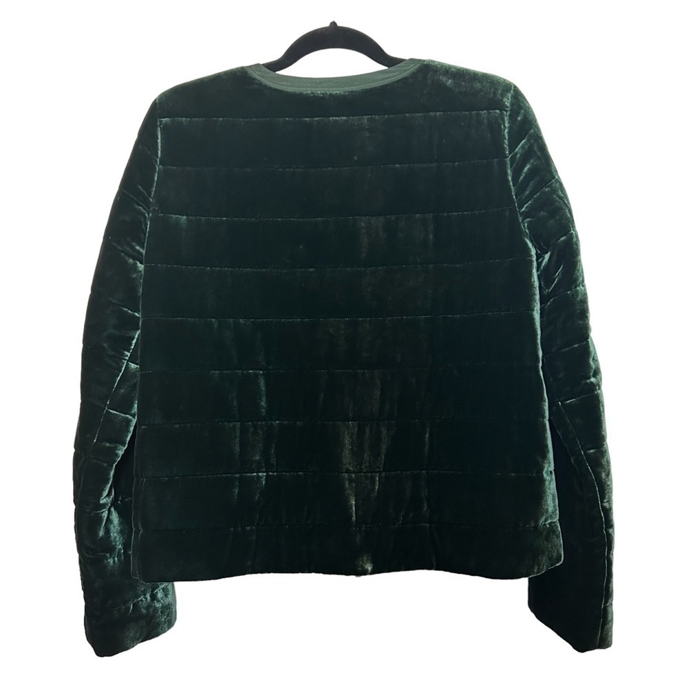 Eileen Fisher Emerald Green Fully Lined Quilted Zip Front Jacket Sz.S/P - Picture 7 of 16
